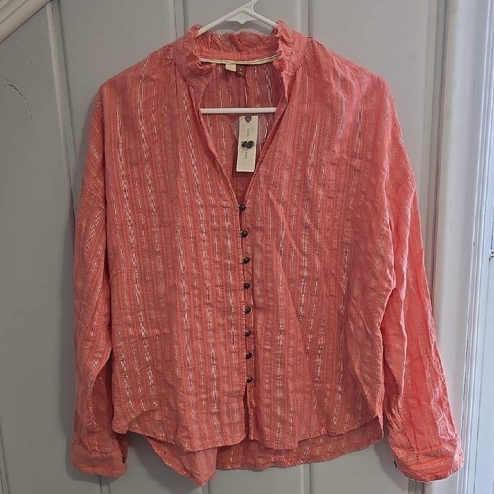 NWT Pilcro By Anthropologie Button Up Top